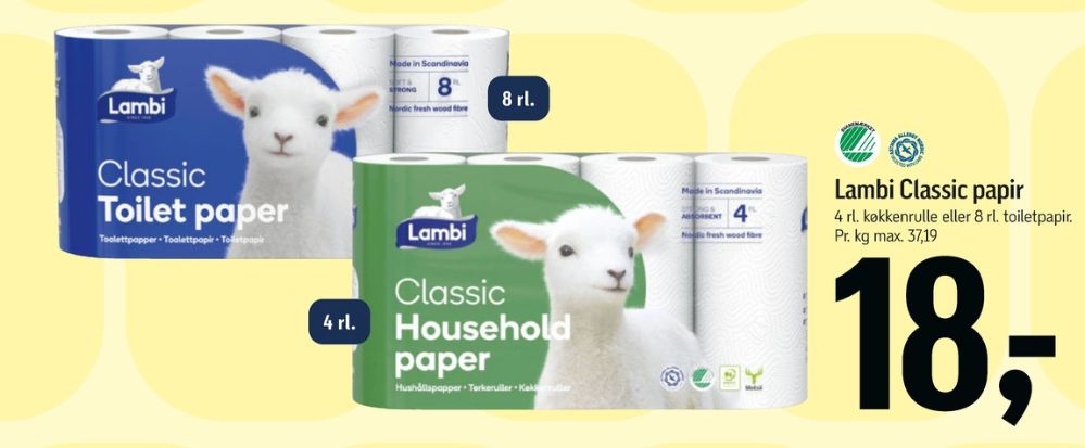Lambi Classic, Toiletpapir