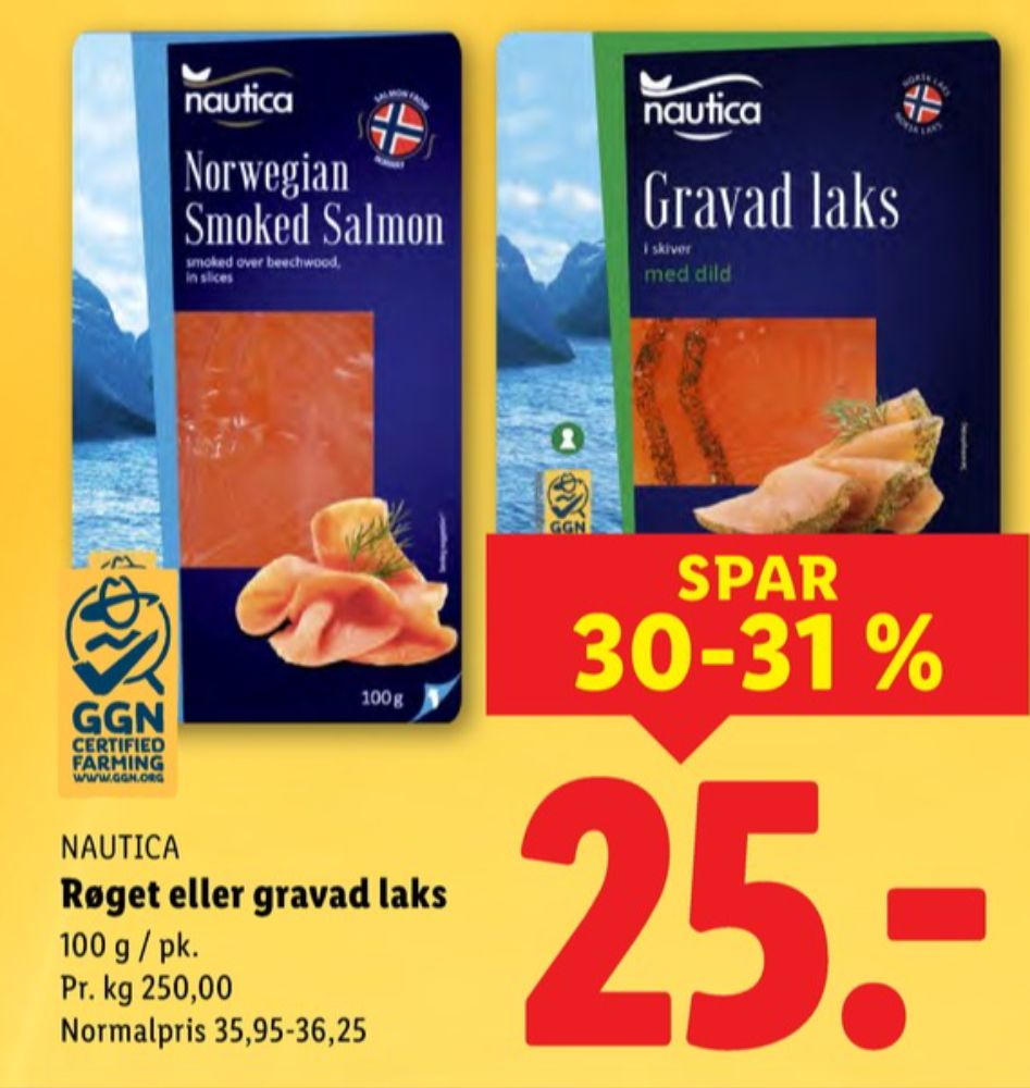 Nautica, Laks i skiver