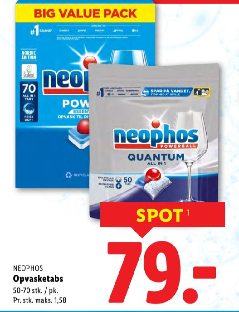 Neophos, Maskinopvask-tabs