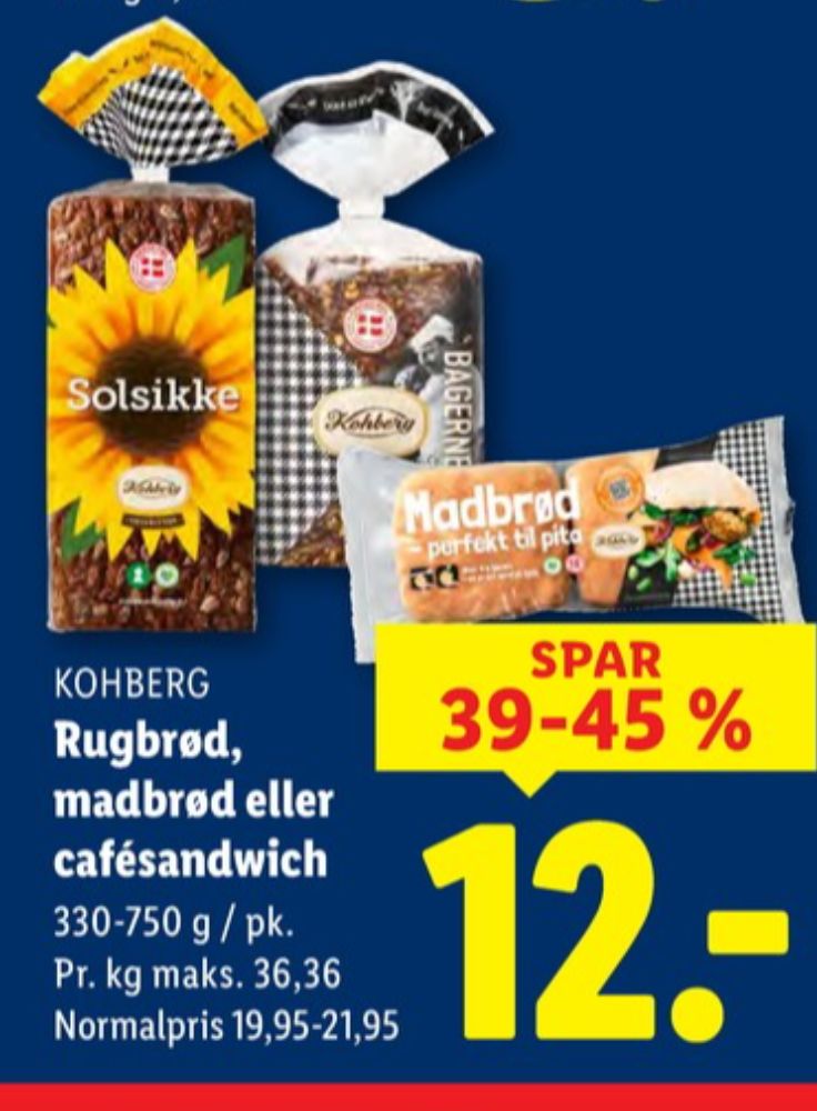 Kohberg, Solsikkerugbrød