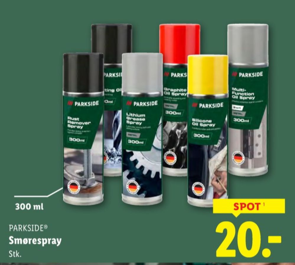 Parkside, Oliemultispray