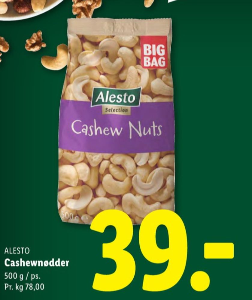 Alesto, Cashewnødder