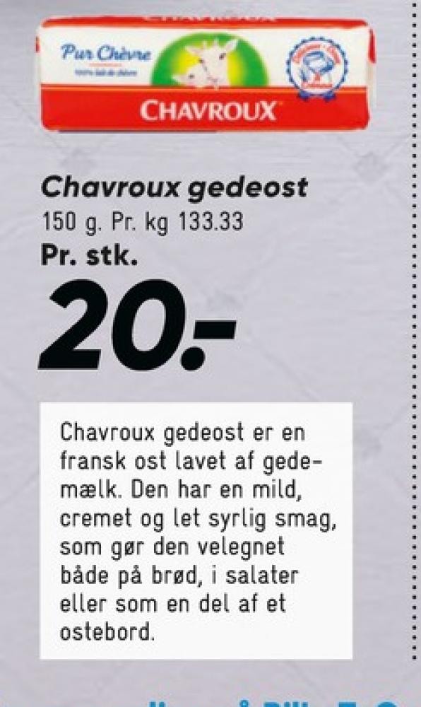 Chavroux, Gedeost