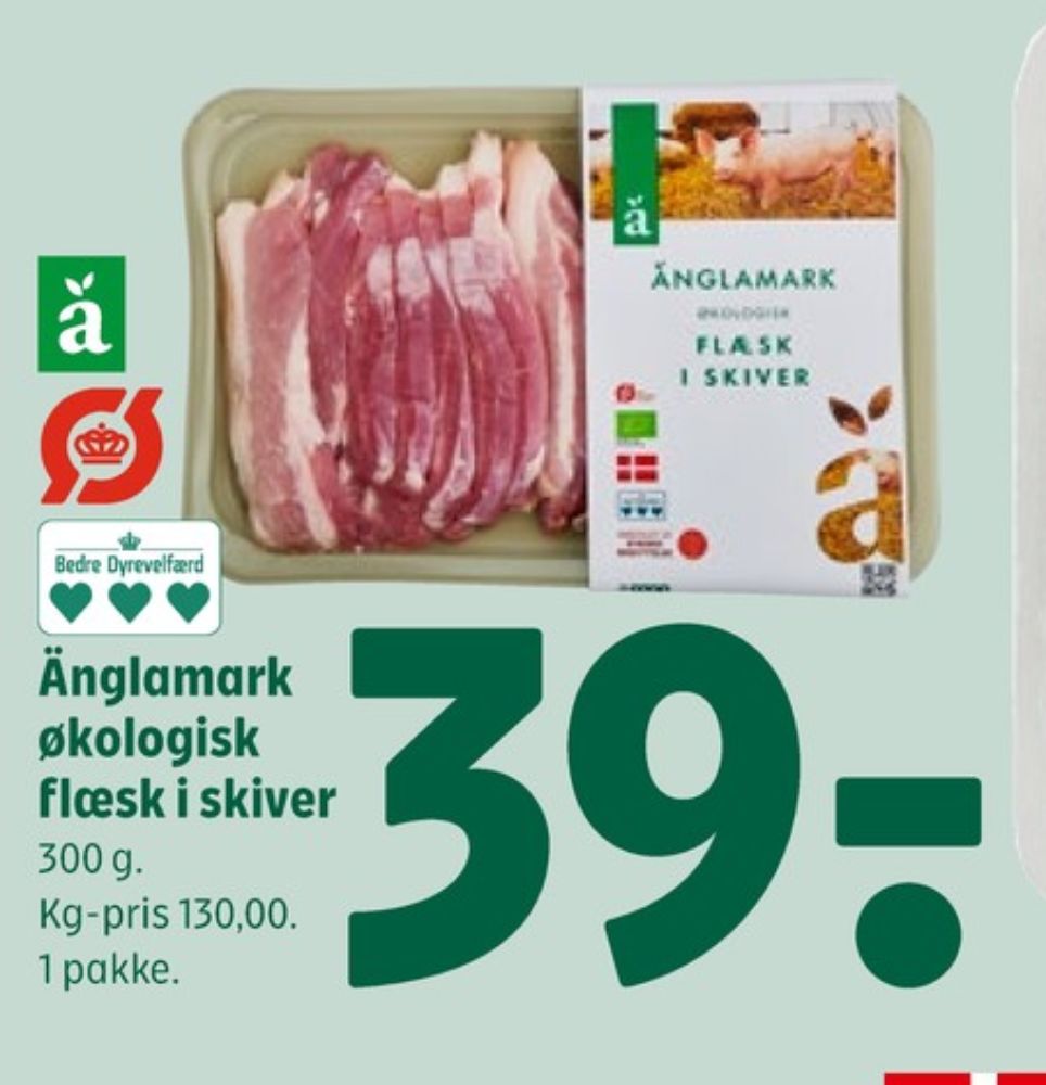Änglamark, Flæsk i skiver