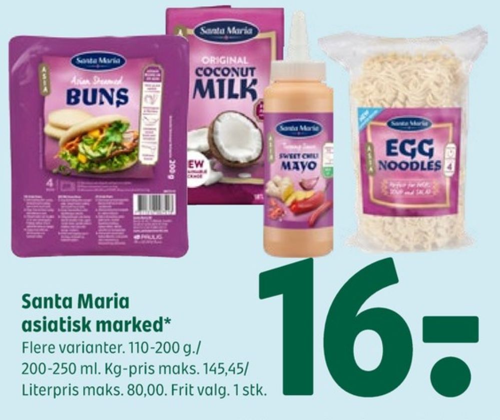 Santa Maria, Kokosmælk