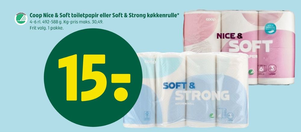 Coop Nice & Soft, Toiletpapir