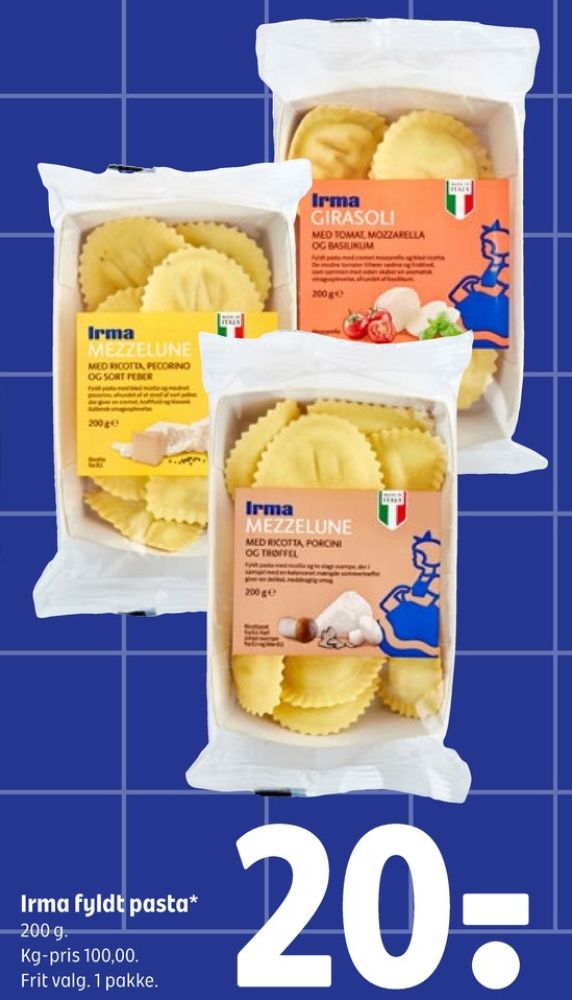 Irmas, Fyldt Pasta