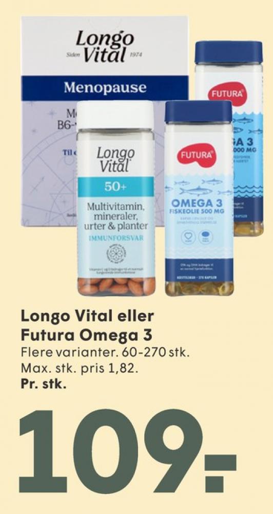 Longo Vital, Vitaminer