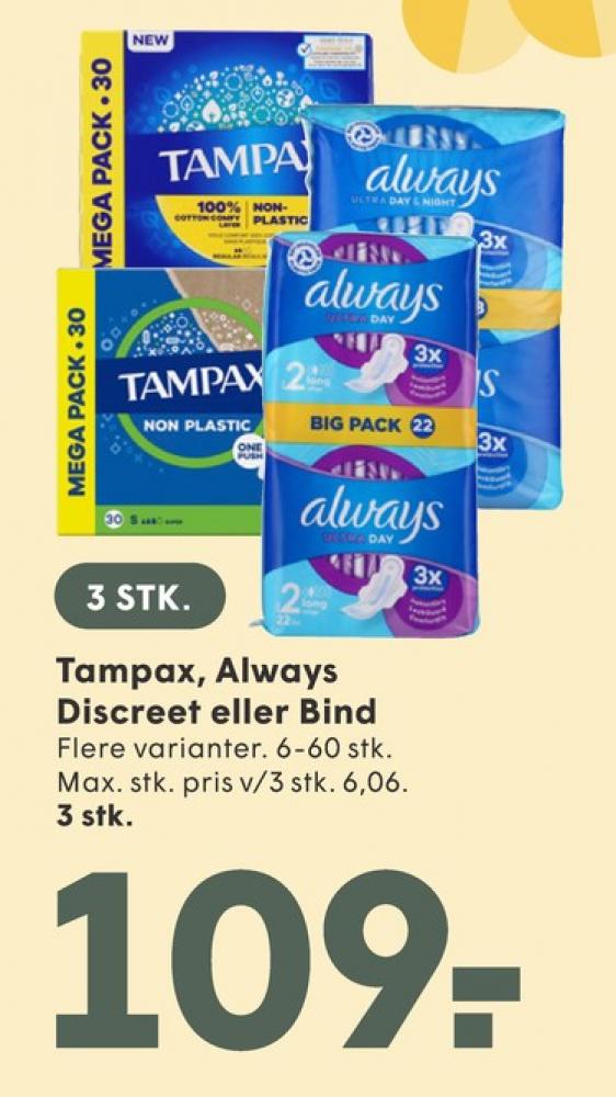 Tampax, Tamponer