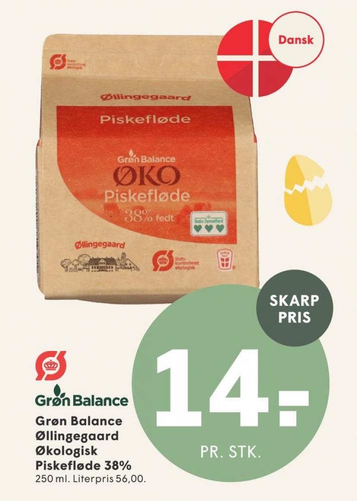 Grøn Balance Øllingegaard, Piskefløde 38%