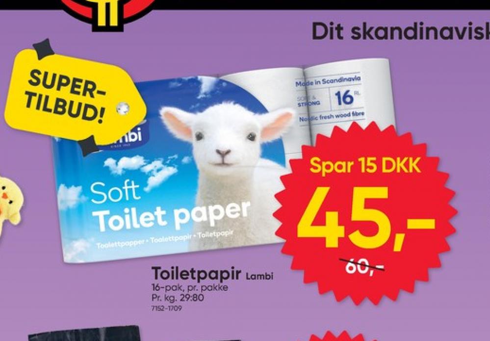 Lambi, Toiletpapir
