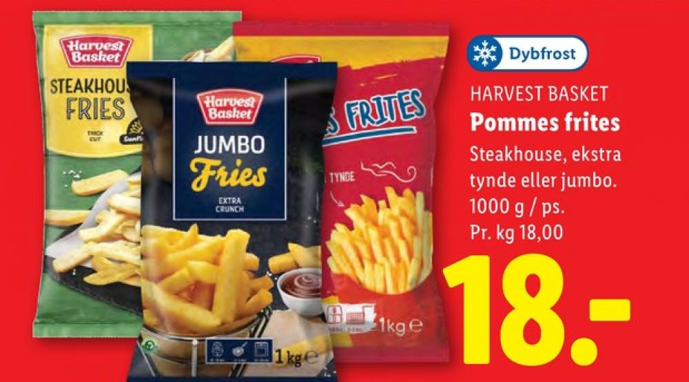 Harvest Basket, Jumbo Fries Extra Crunch