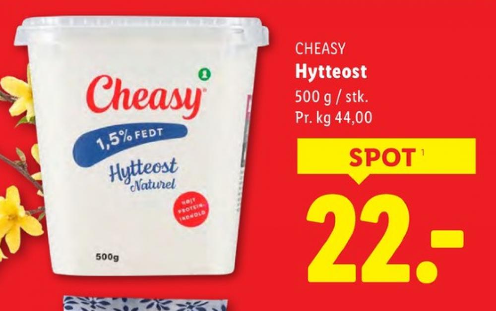 Cheasy, Hytteost naturel 1,5%