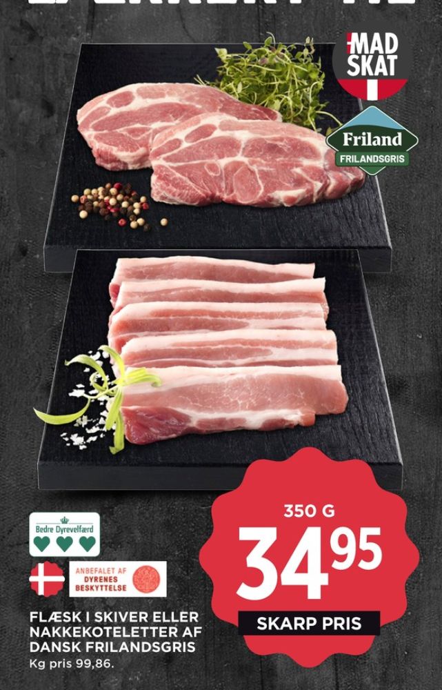 Friland, Nakkekoteletter