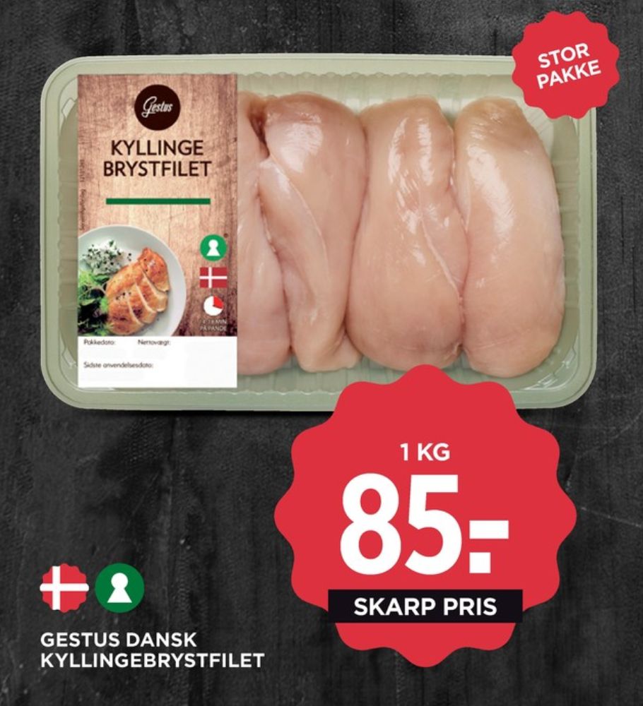 Gestus, Kyllingebrystfilet