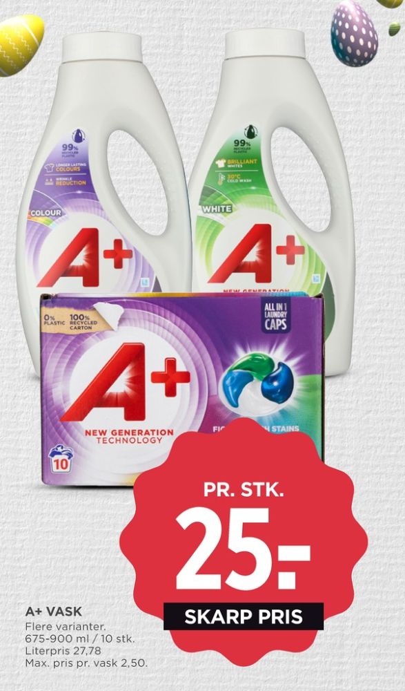 A+, Vaskemiddel-tabs