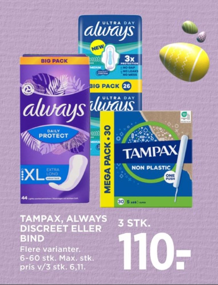 Tampax, Tamponer