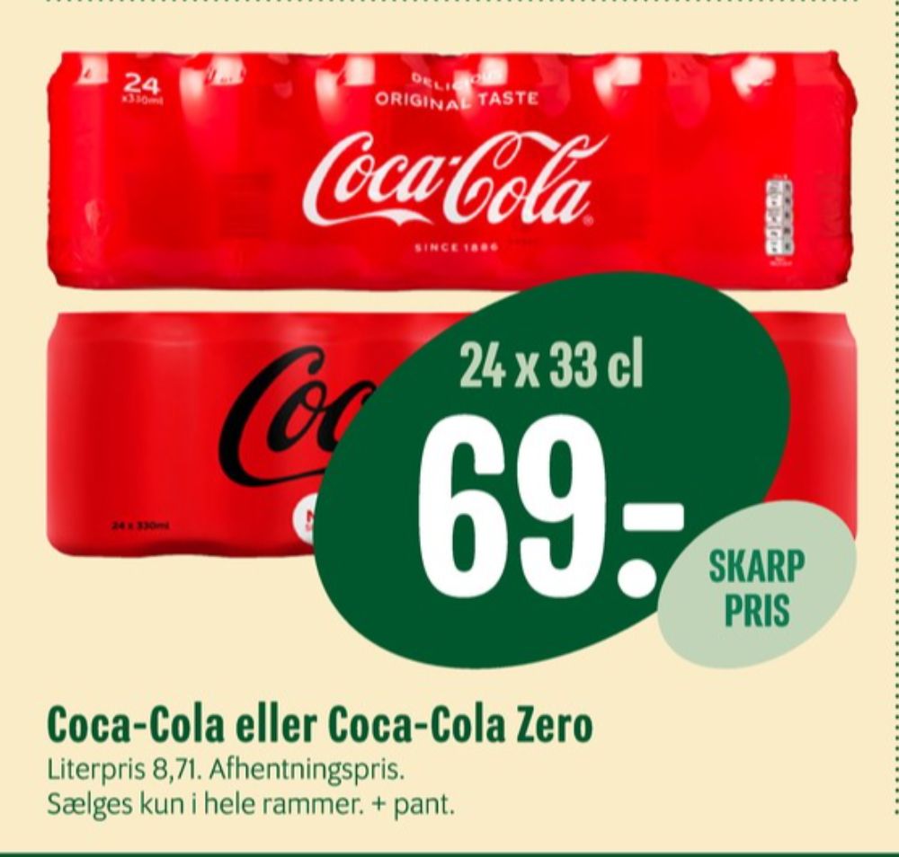 Coca Cola Zero, Cola 24 pk.