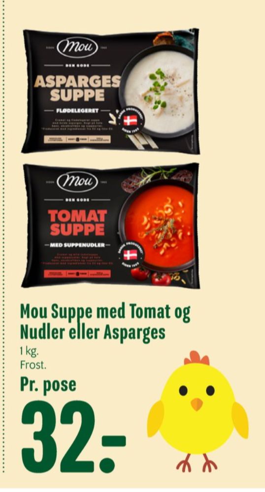 Mou, Aspargessuppe