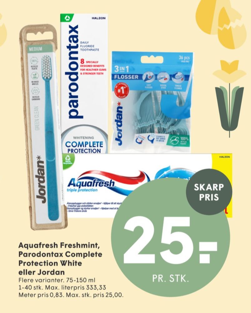 Jordan 3-in-1 flosser, Tandstikker