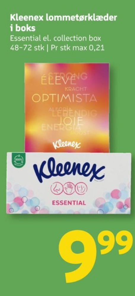 Kleenex, Lommetørklæder