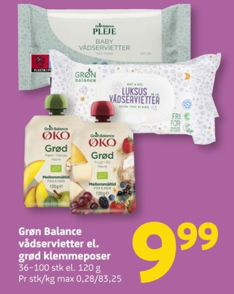 Grøn Balance, Vådservietter