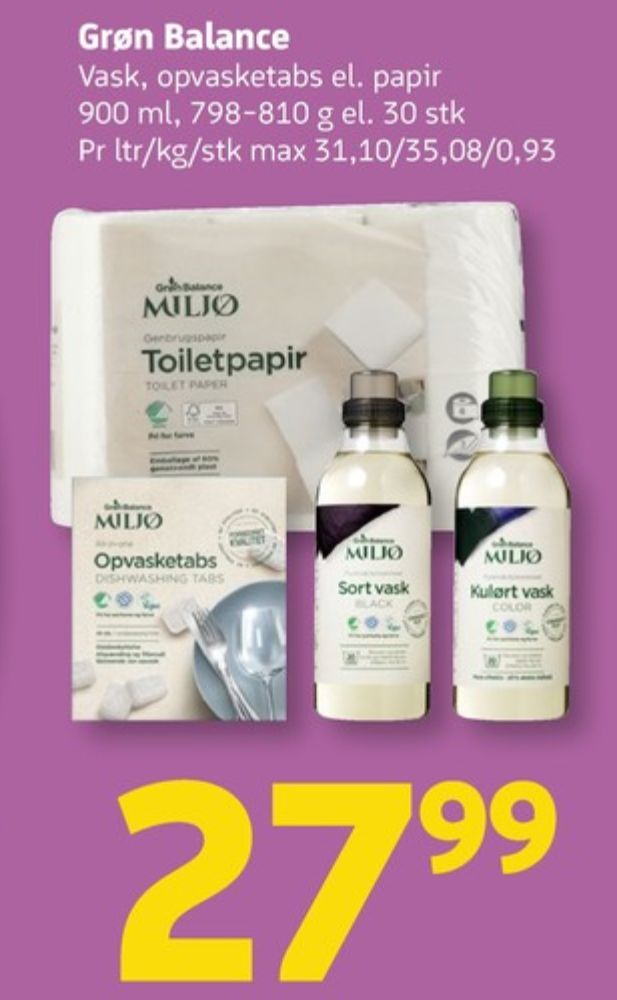 Grøn Balance, Maskinopvask-tabs