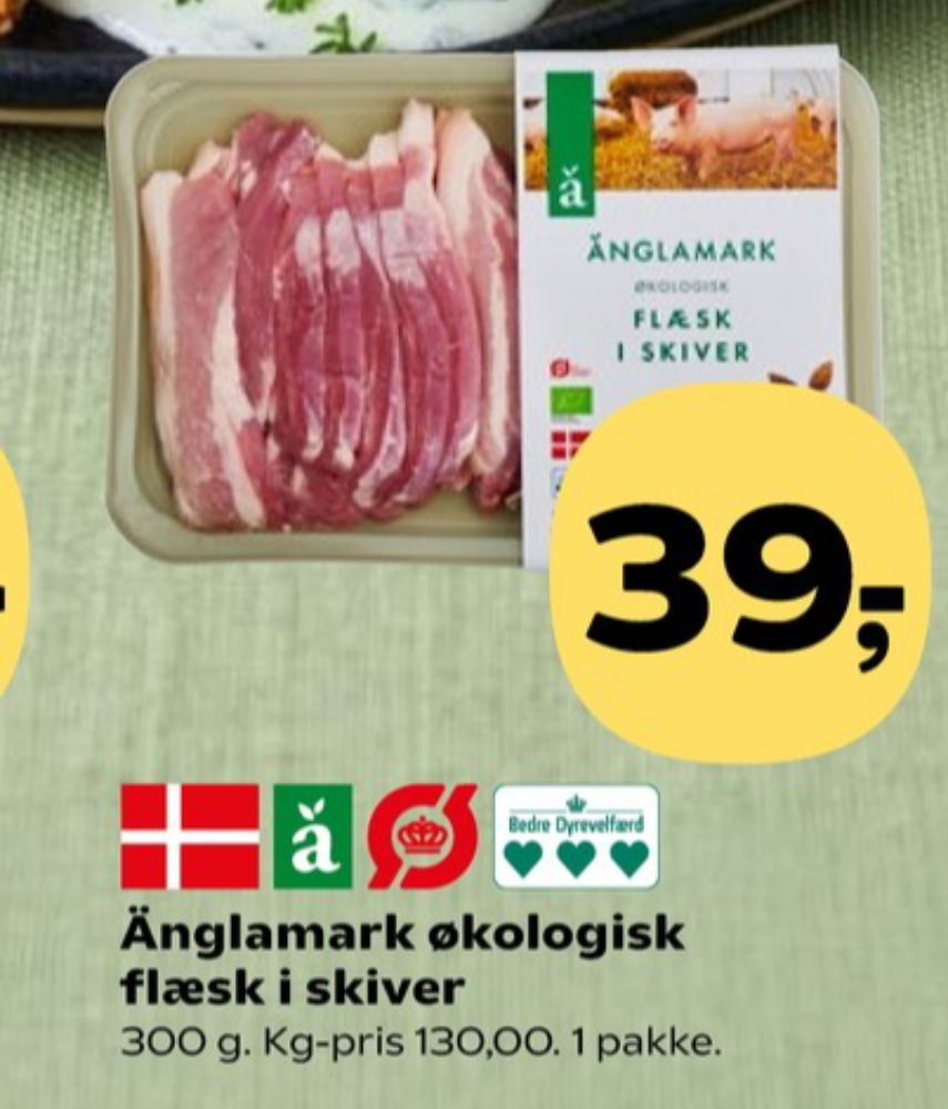 Änglamark, Flæsk i skiver