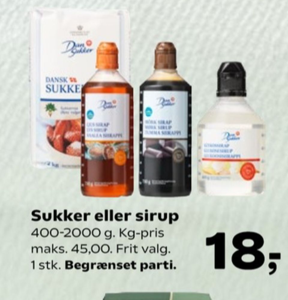 Dansukker, Sukker