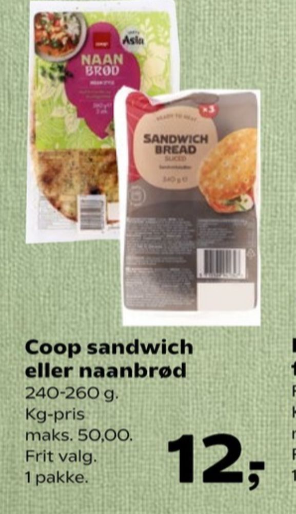 Coop, Naanbrød