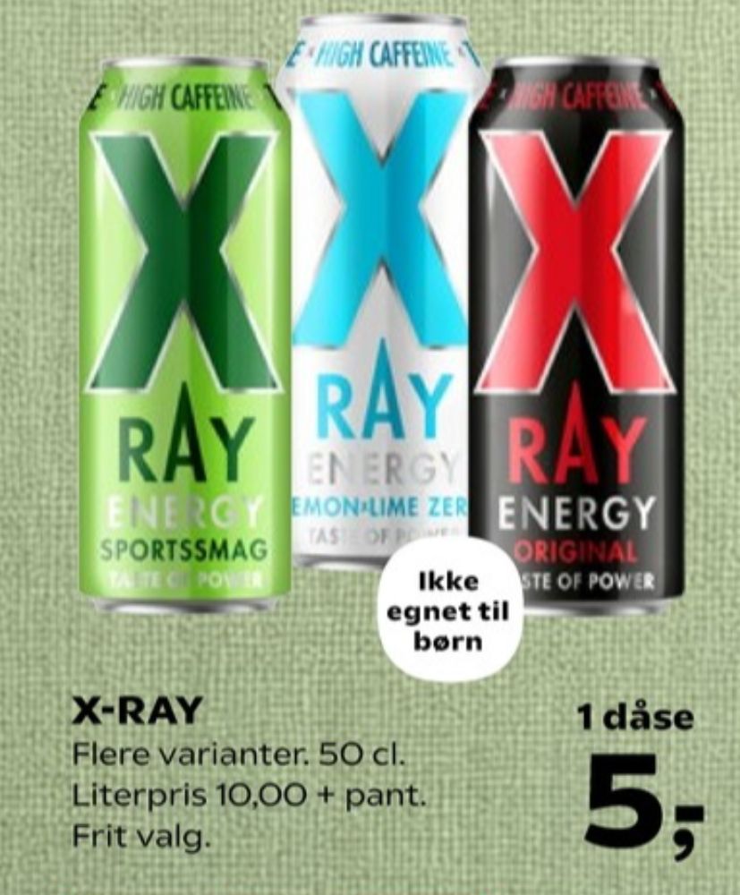 X-Ray Original, Energidrik