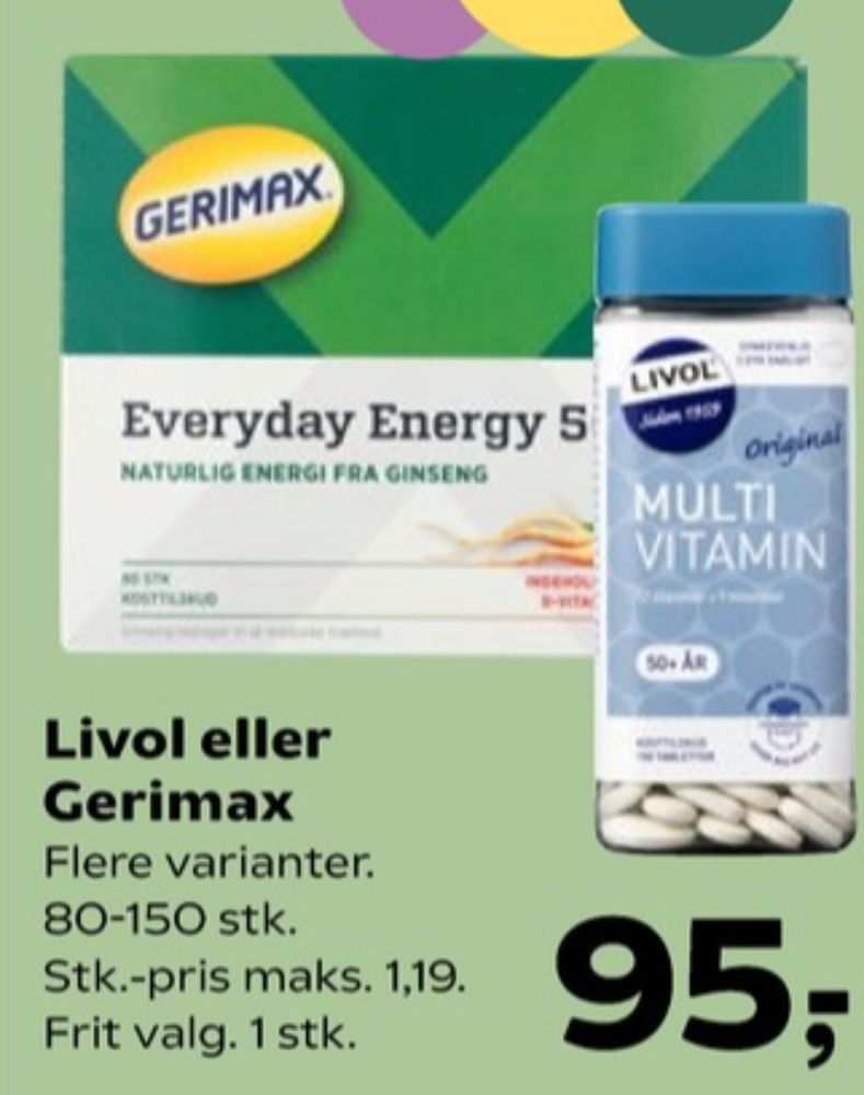 Livol Multi, Vitaminer