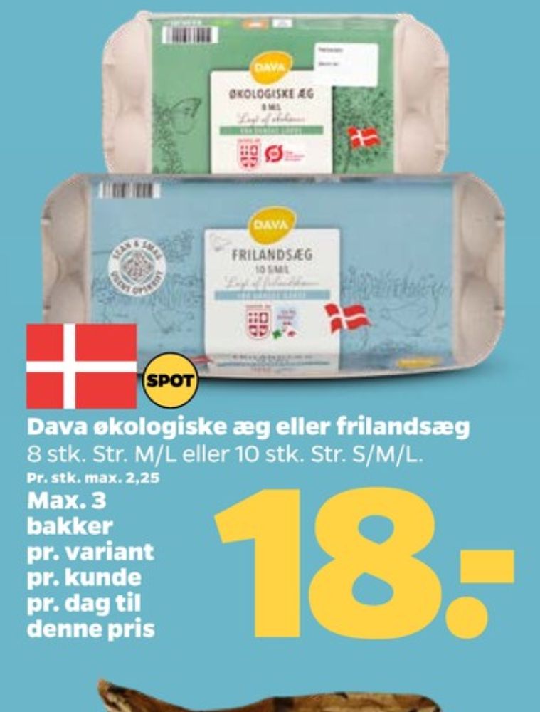 DAVA Foods, Frilandsæg S/M/L