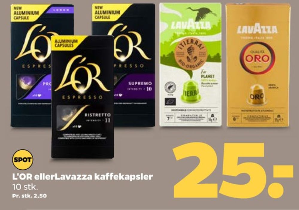 LOR Espresso Supremo, Kaffekapsler