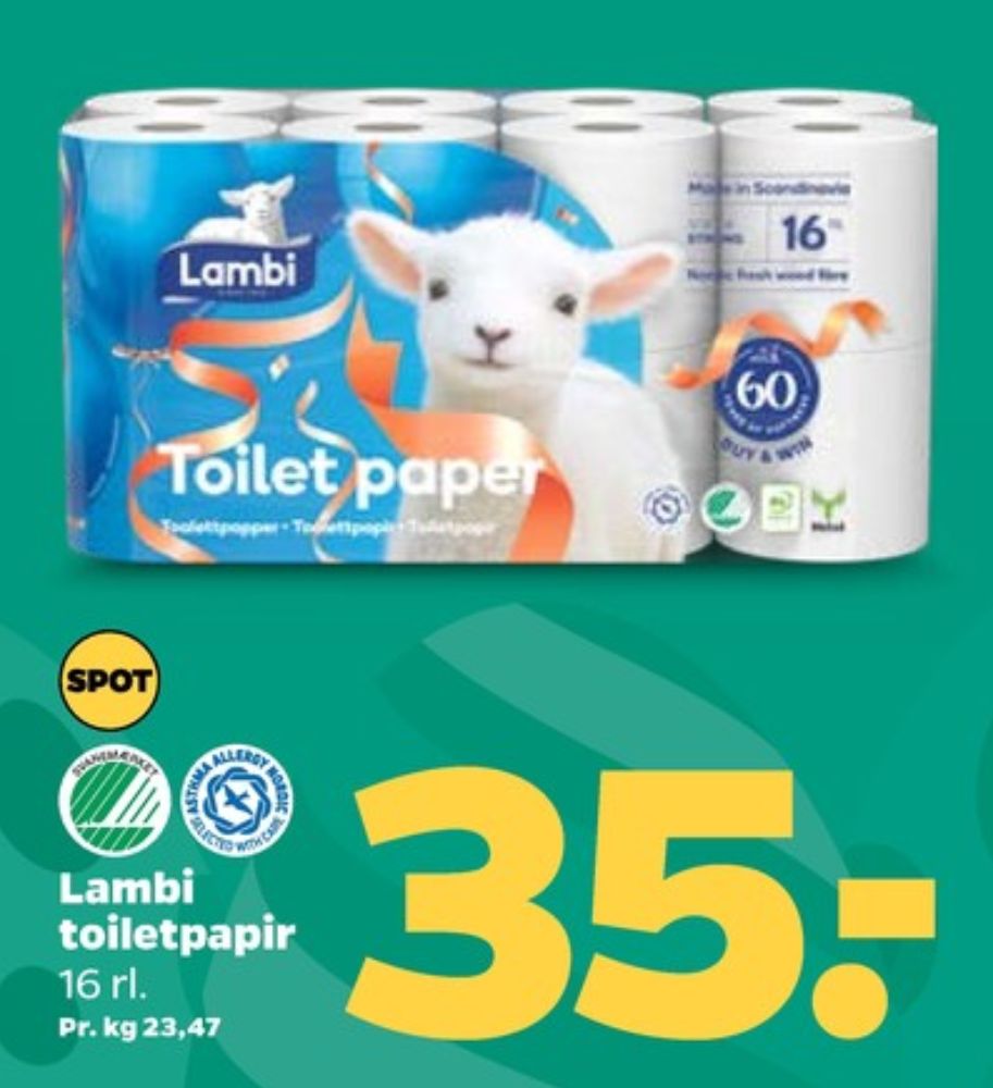 Lambi, Toiletpapir