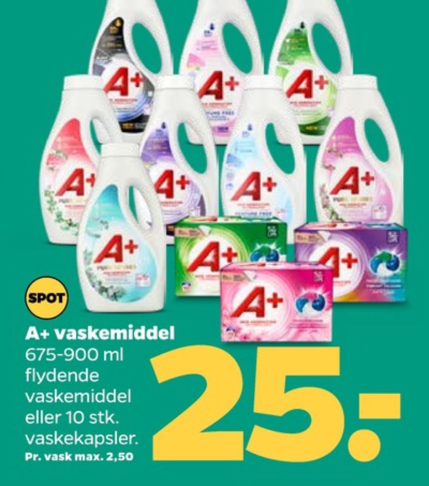 A+, Vaskemiddel-tabs