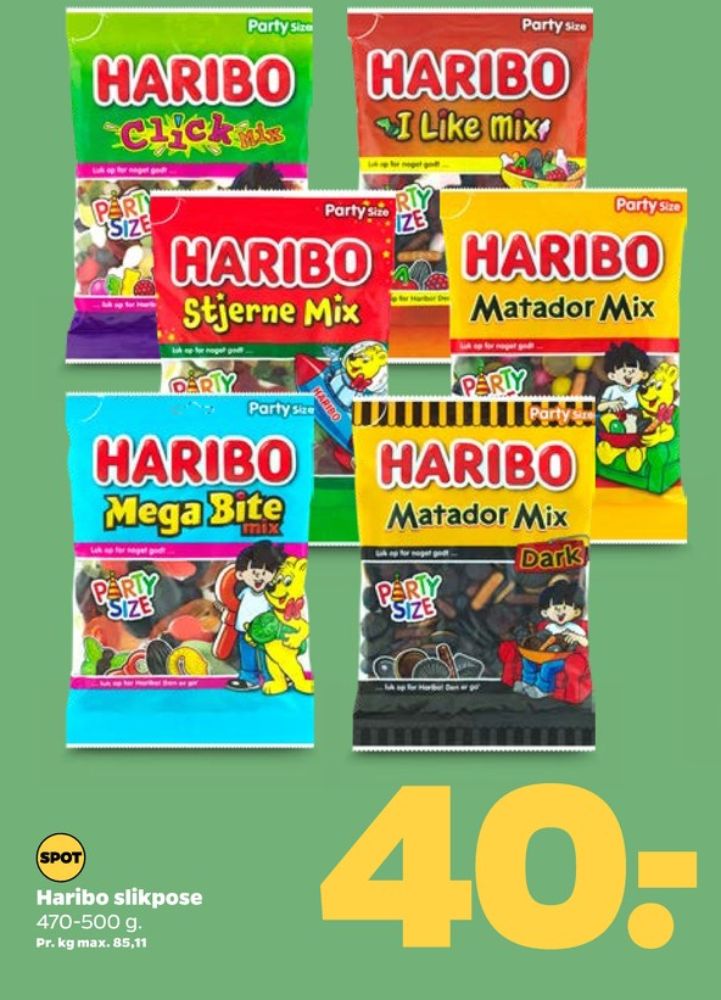 Haribo Stjernemix, Slikposer