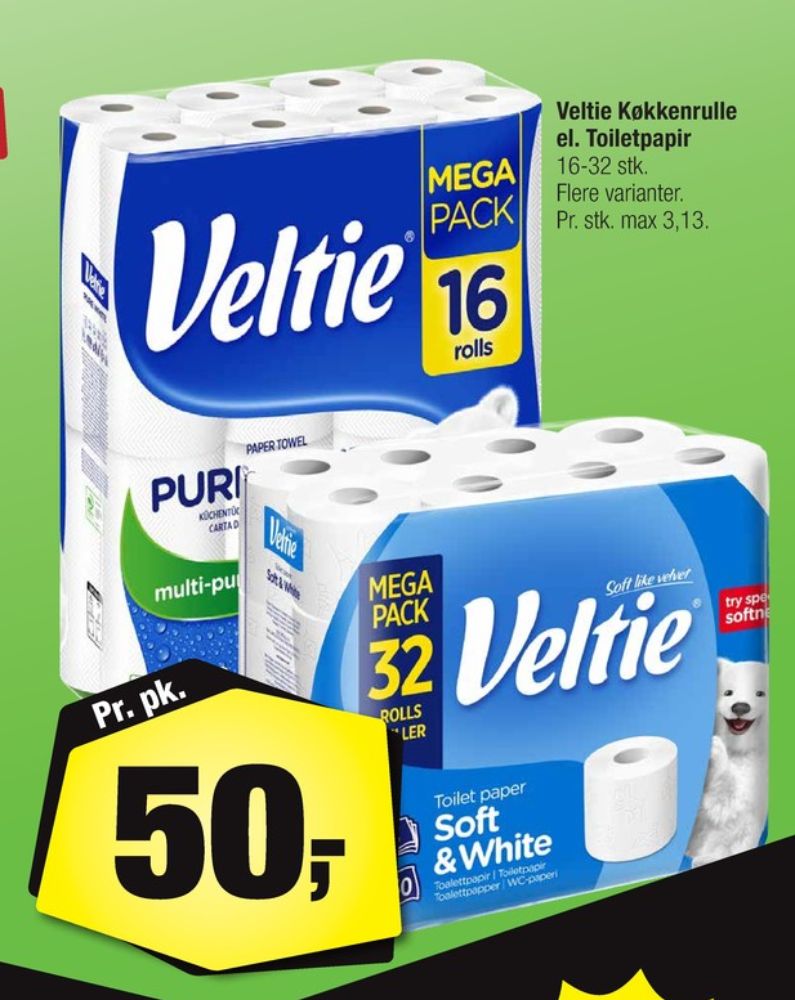 Veltie, Toiletpapir