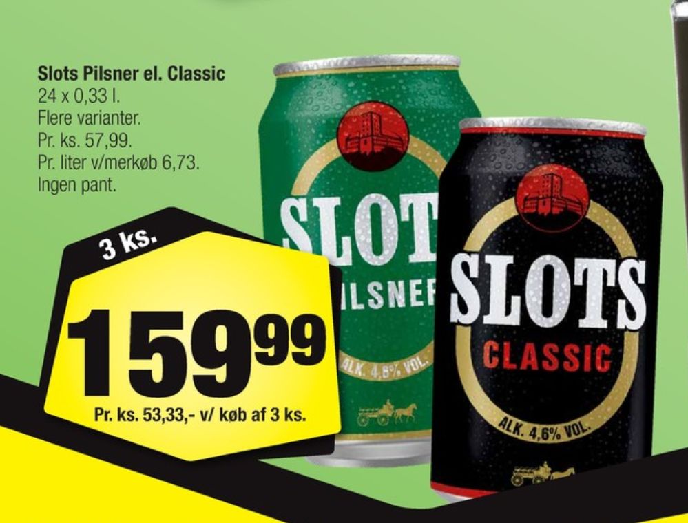 Slots Pilsner, Øl 24 pk.