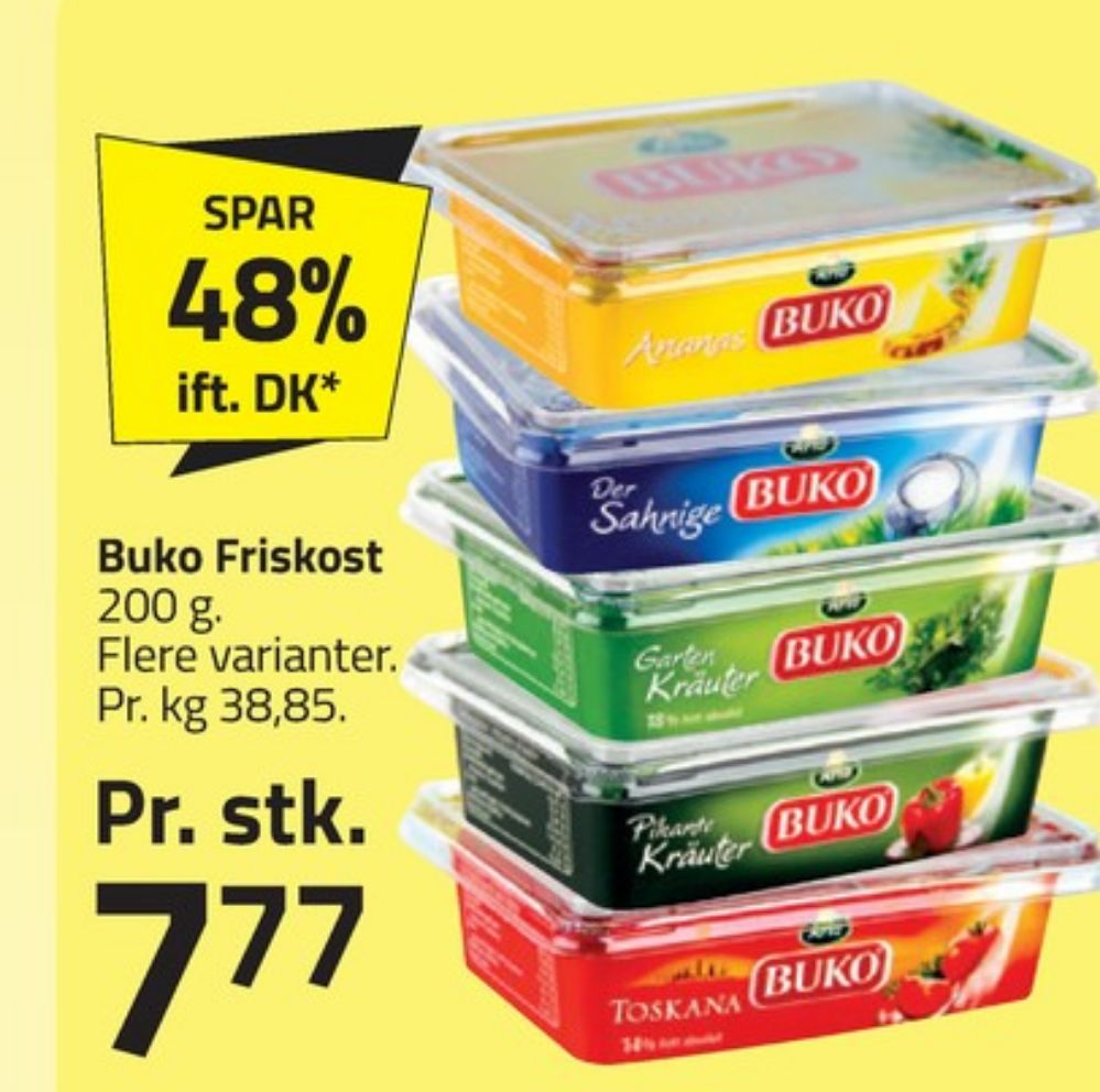 Buko, Smøreost Ananas