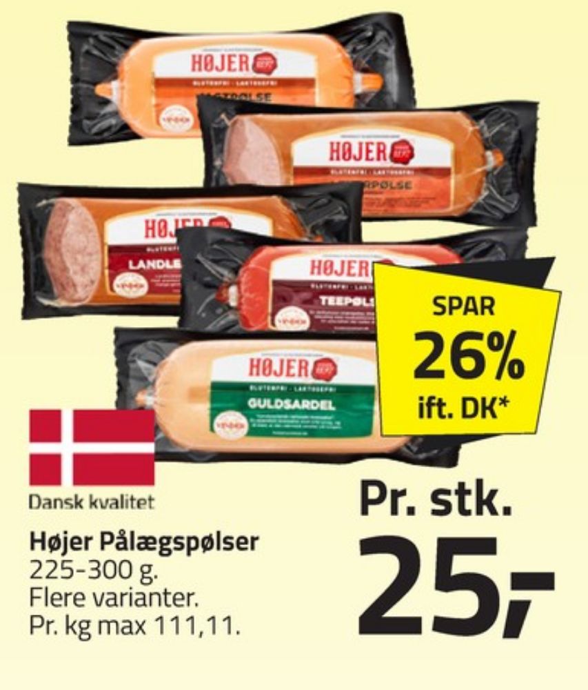 Højer Pølser, Landspegepølse