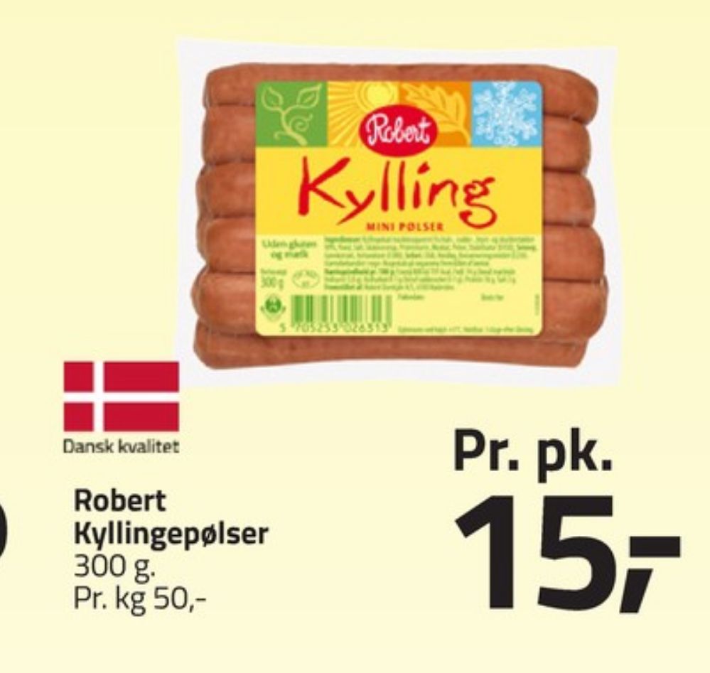 Robert, Kyllingepølser