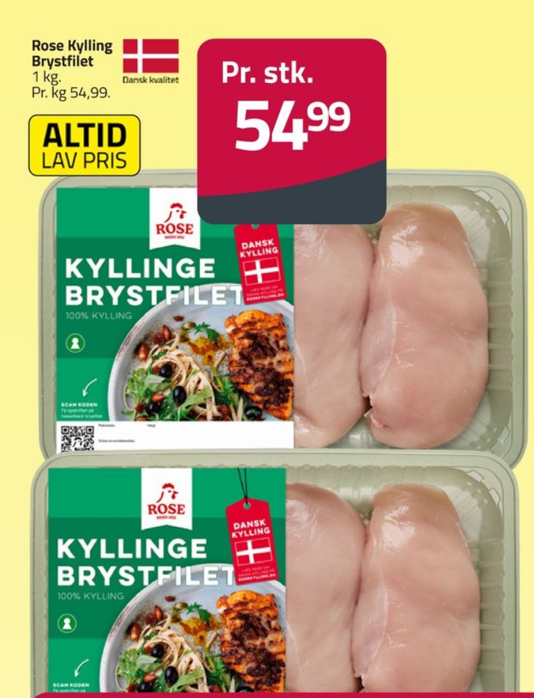 Rose, Kyllingebrystfilet