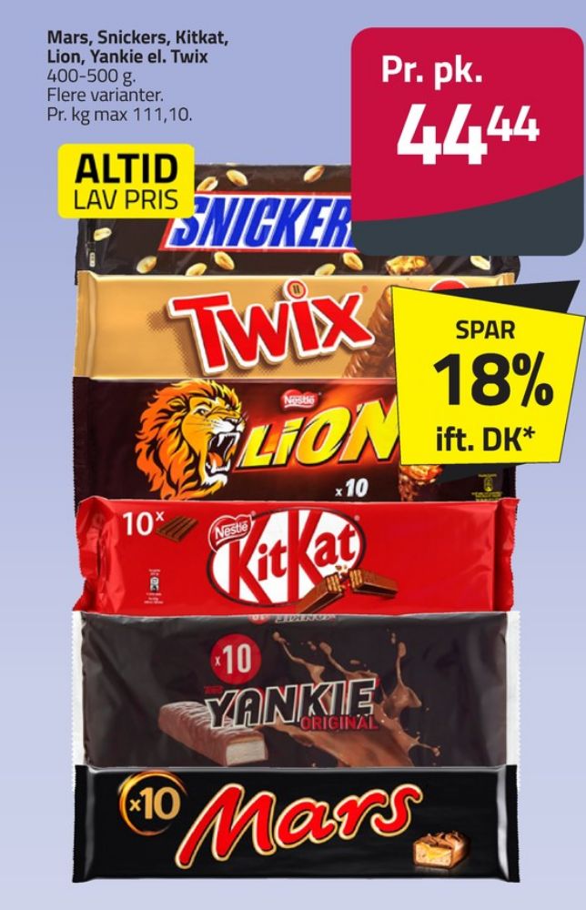 Snickers, Chokoladebar