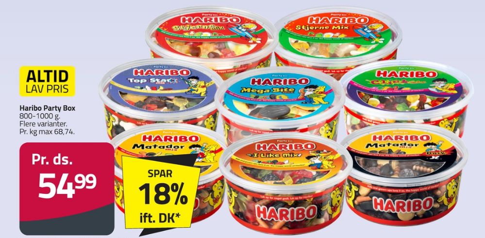 Haribo Stjernemix, Slikbøtter