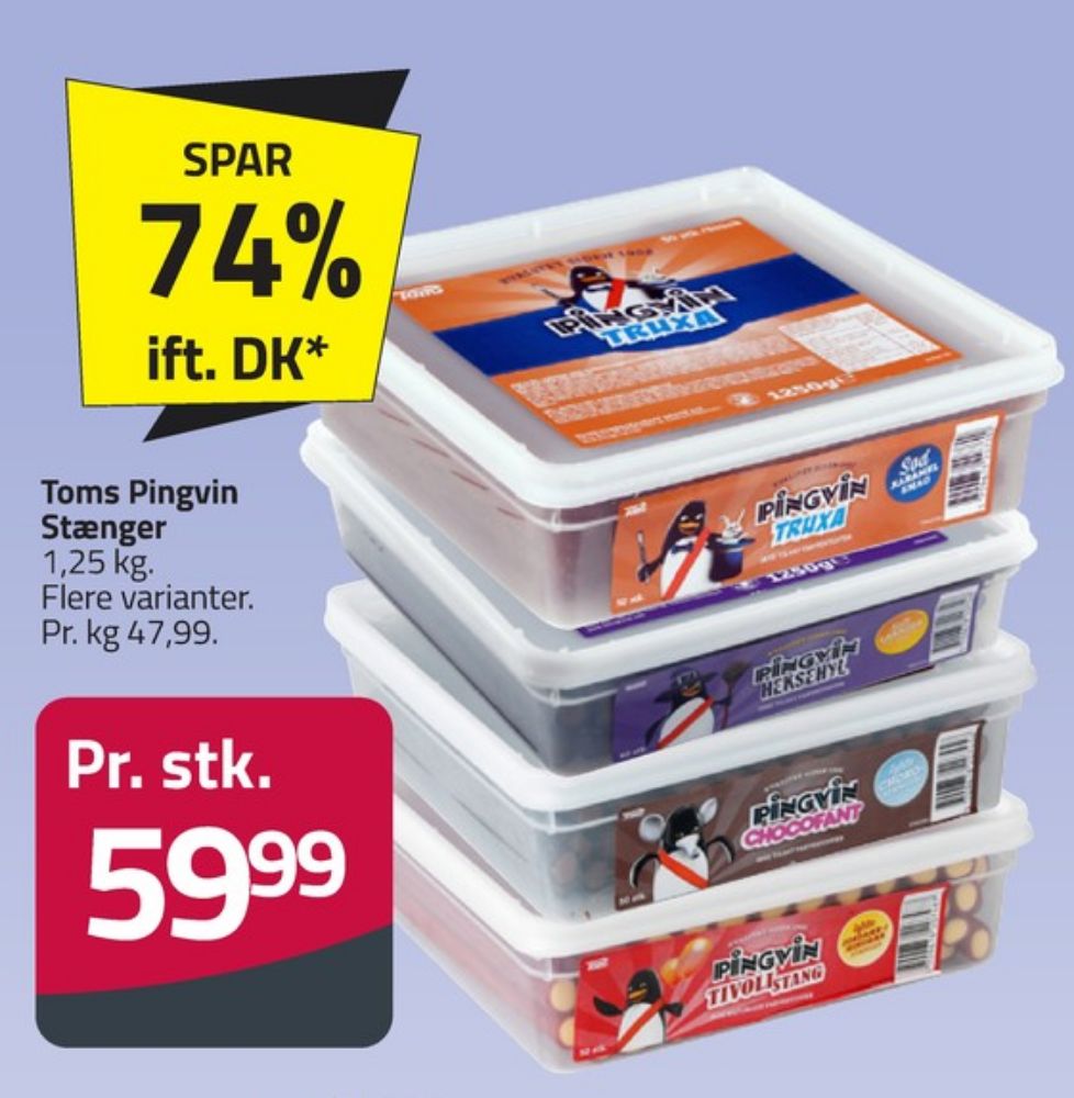 Toms Pingvin Heksehyl, Slikstænger