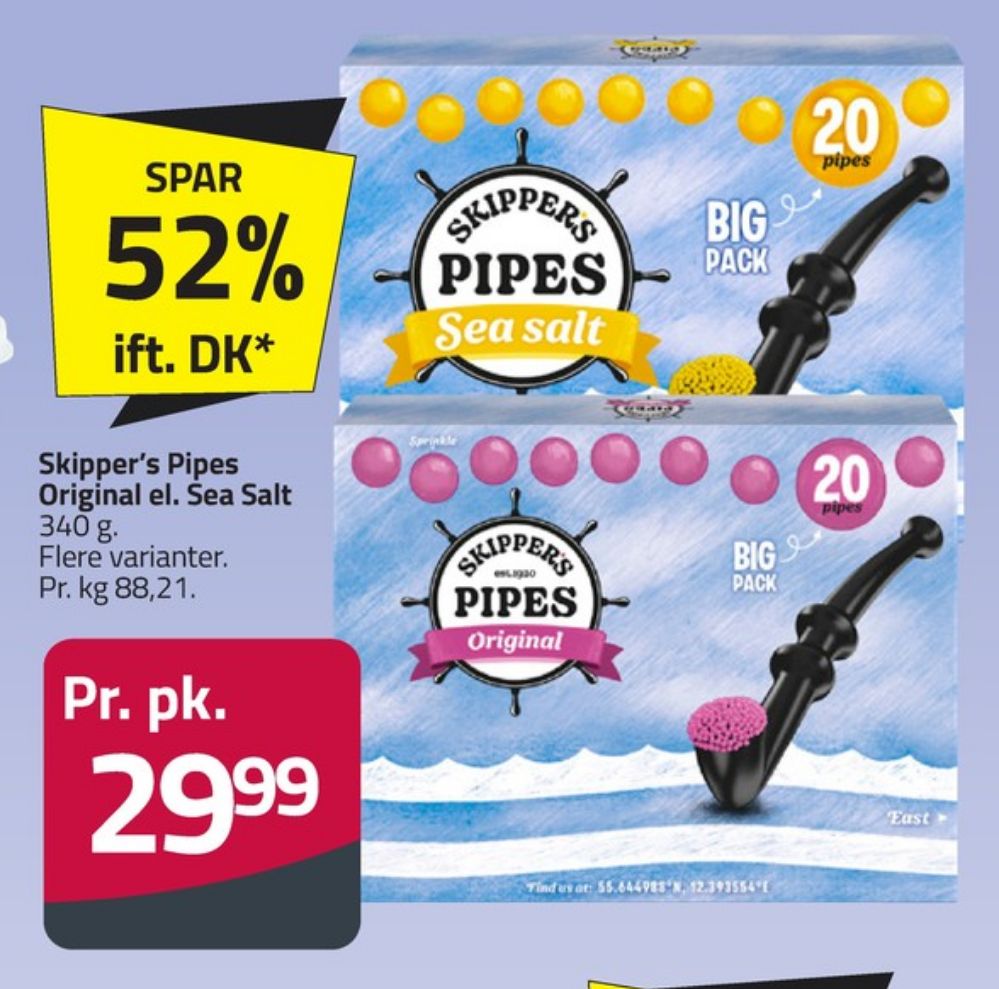 Skippers Pipes, Lakridspiber Seasalt