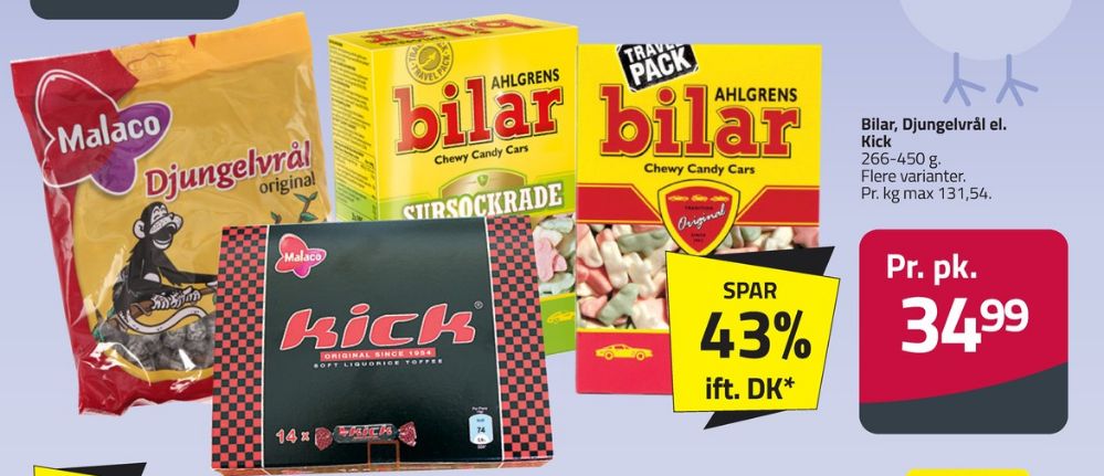 Ahlgrens Bilar Chewy Candy Cars Fruktkombi, Slik