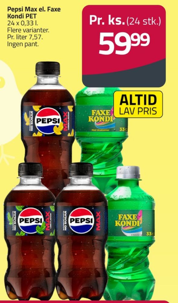 Pepsi Max Lemon, Cola 24 pk.