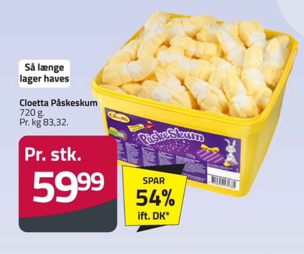 Cloetta Påskeskum, Skum